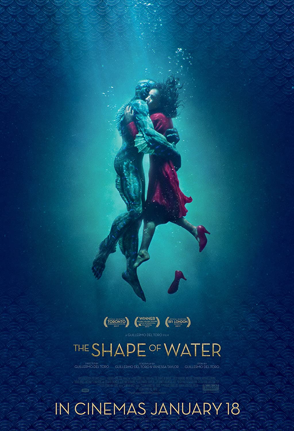 Shape of Water poster from successful Lost Boys School of VFX alumni film credits for Visual Effects.