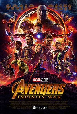 Avengers Infinity War poster from successful Lost Boys School of VFX alumni film credits for Visual Effects.