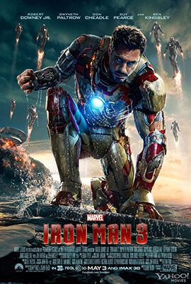 Iron Man 3 poster from successful Lost Boys School of VFX alumni credits for Visual Effects.